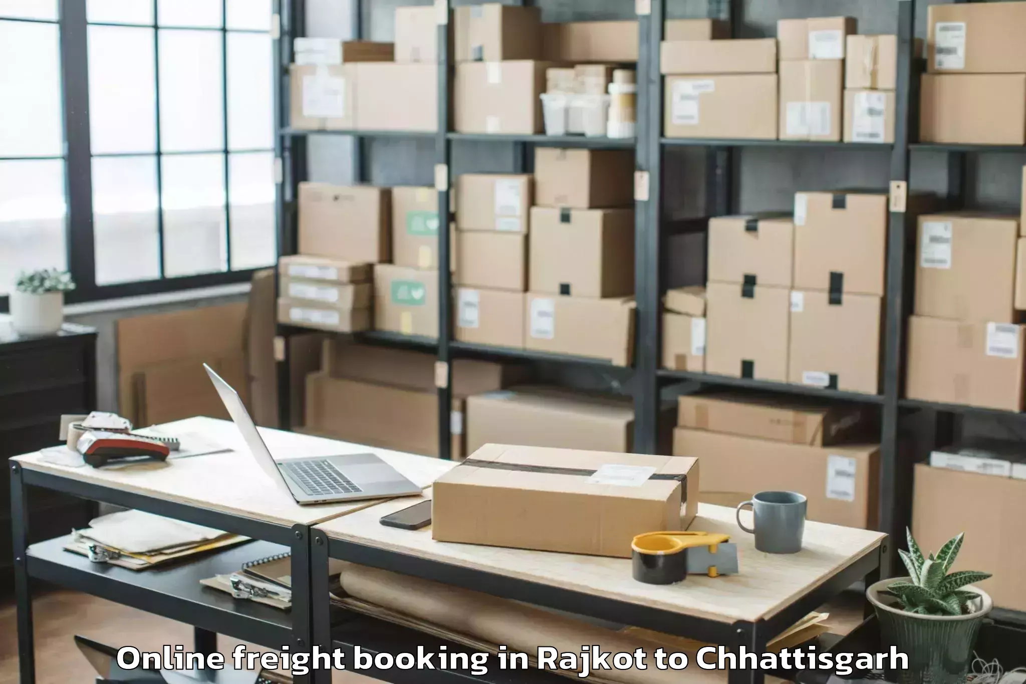 Book Rajkot to Mahasamund Online Freight Booking